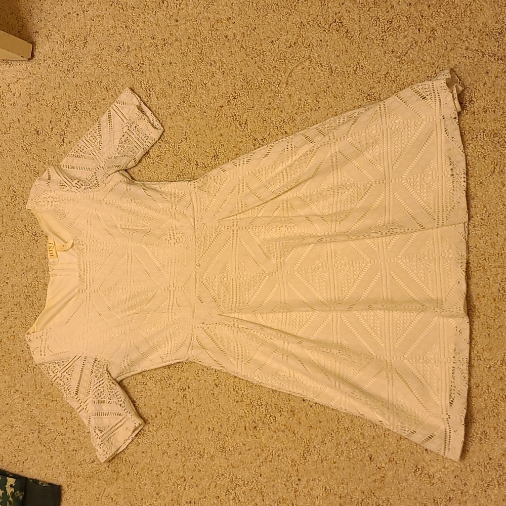 Off-white crochet dress